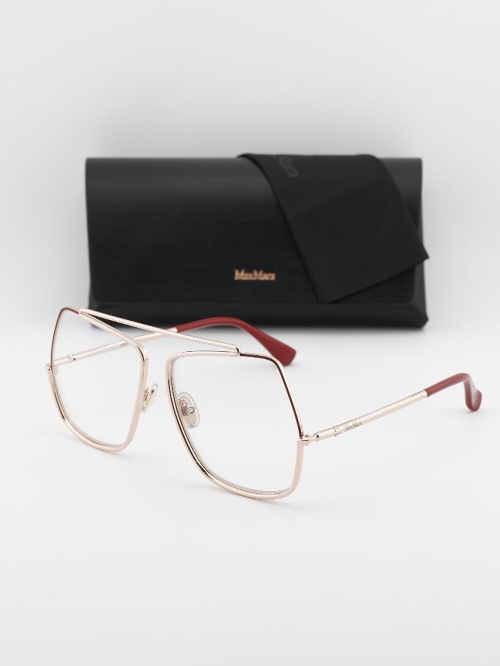 Max Mara MM5118-B 028 Square Eyeglasses - Rose Gold 58mm